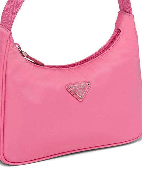 prada mini nylon bag pink|Prada nylon mini bag price.